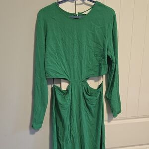 H&M Green Midi Dress